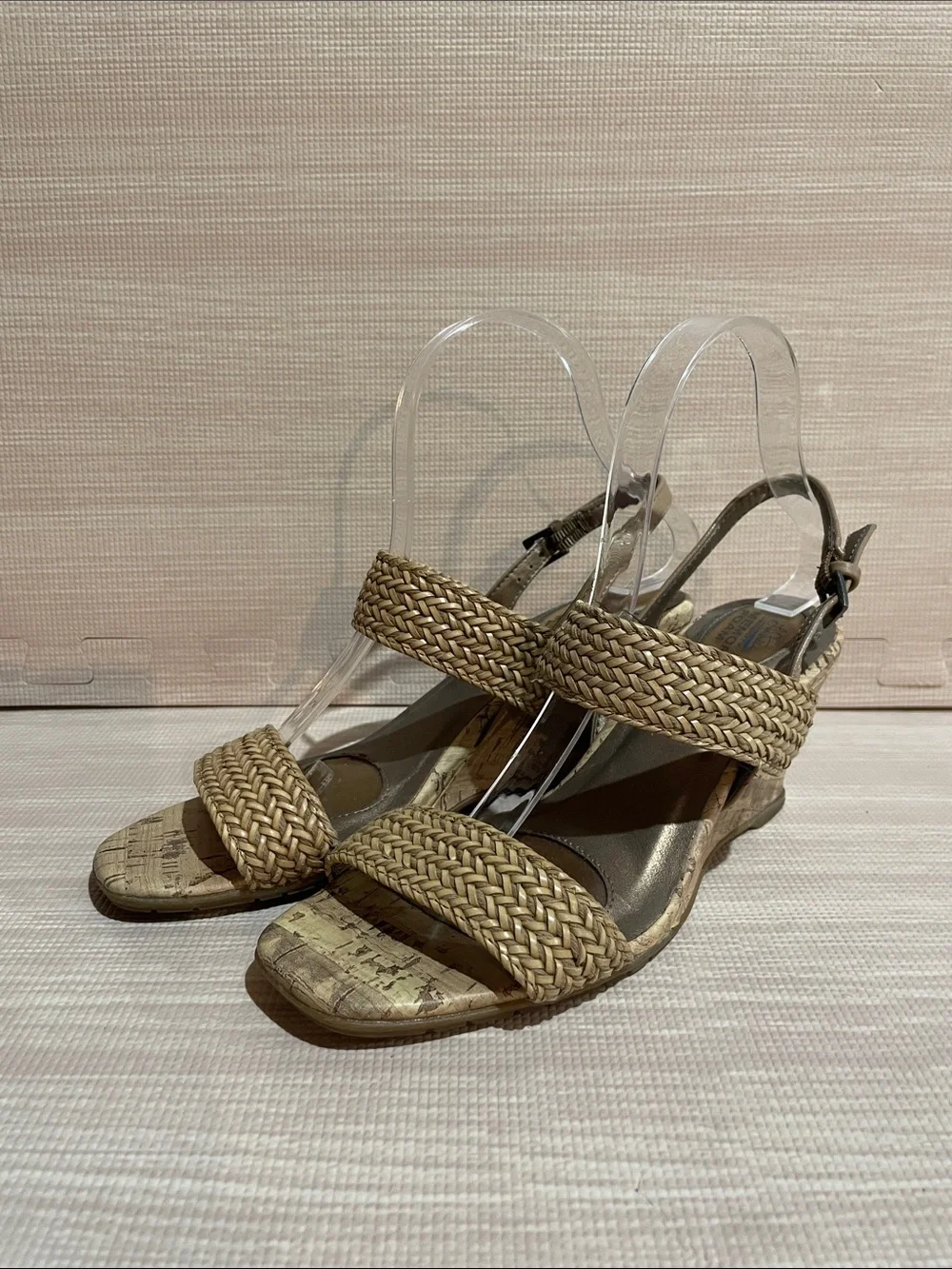 Women’s Life Stride Velocity With Memory Foam Cork Wedge Sandal